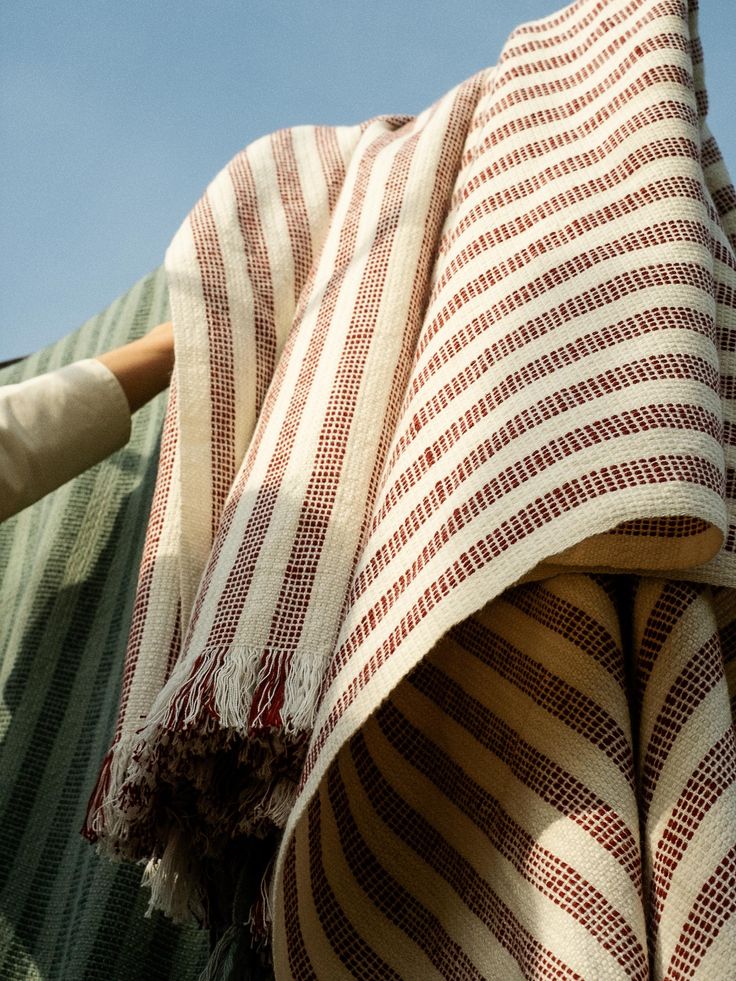 Close detail of soft woven home textiles