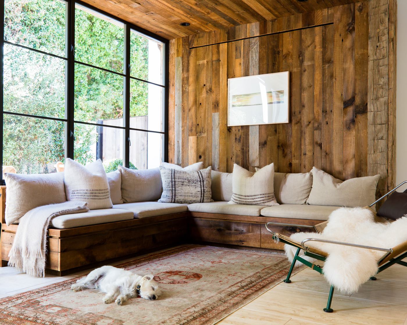 Natural Striped Cotton Accent Pillow - Image 4